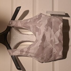 RBX Size L NWT White and gray army sports bar With Patted Bra Perfect 4 the gym